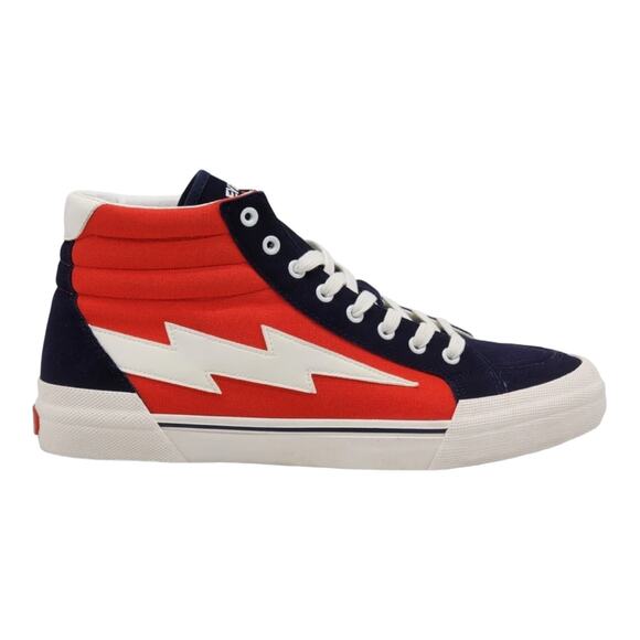 NEW Revenge x Storm Vol 2 HIGH TOP SNEAKERS Mens 11 Red Navy Lightning Bolt BOX - Picture 14 of 16